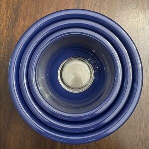 Pyrex Vintage Blue Nesting Bowls Set of 3
